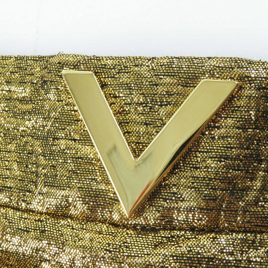 VALENTINO Tight Skirt VB3RA7B5663 Outer material: 40% polyester, Outer material: 29% cotton, Outer material: 2% nylon, Outer material: 10% rayon, Outer material: 19% metal fiber gold Women 42 Used Authentic