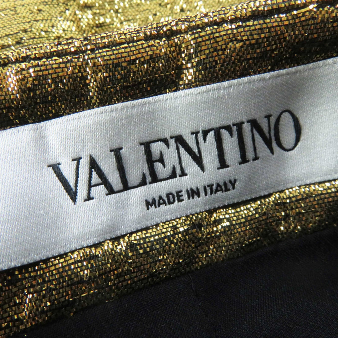 VALENTINO Tight Skirt VB3RA7B5663 Outer material: 40% polyester, Outer material: 29% cotton, Outer material: 2% nylon, Outer material: 10% rayon, Outer material: 19% metal fiber gold Women 42 Used Authentic