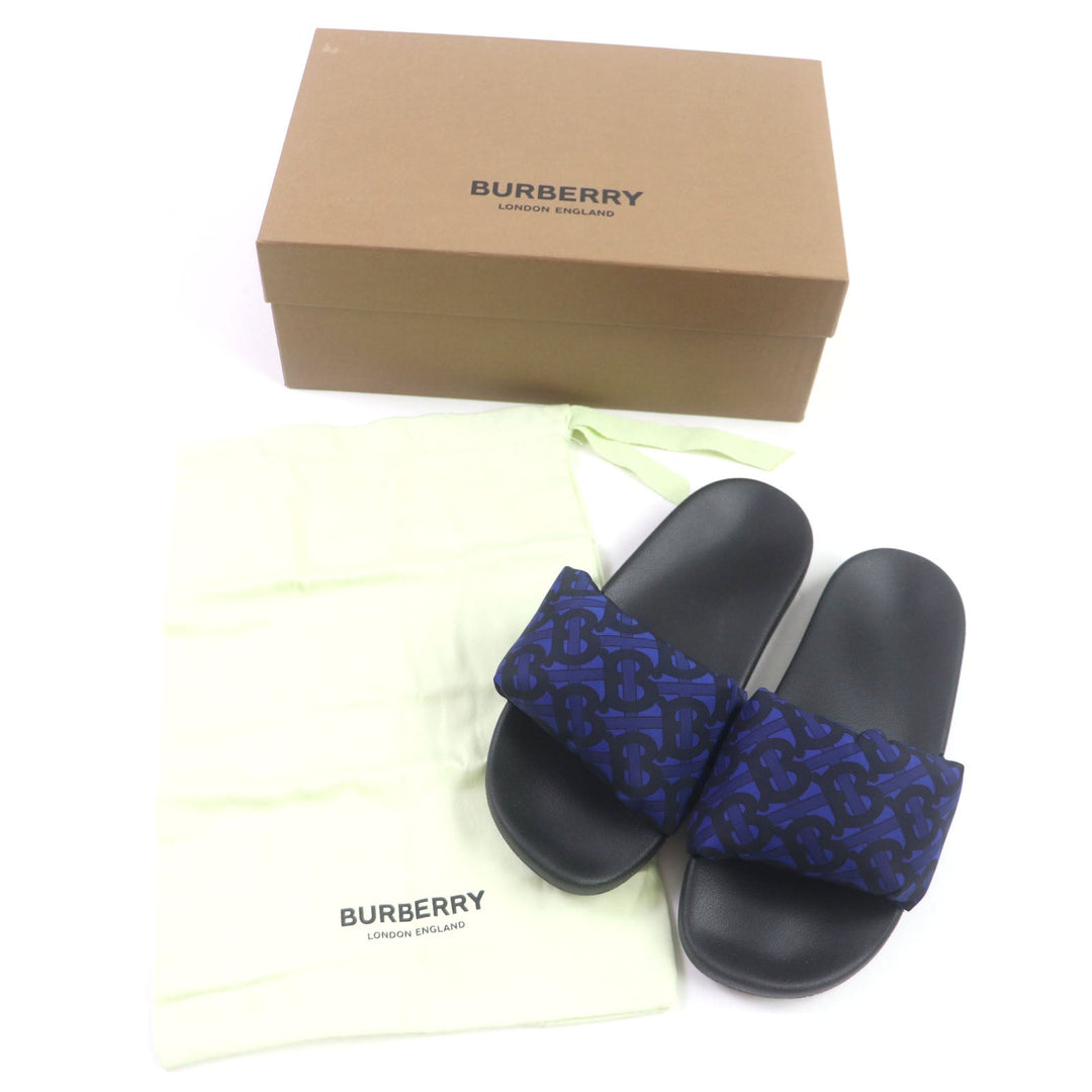 BURBERRY Sandals Nylon Navy black TB monogram mens 41 Used Authentic