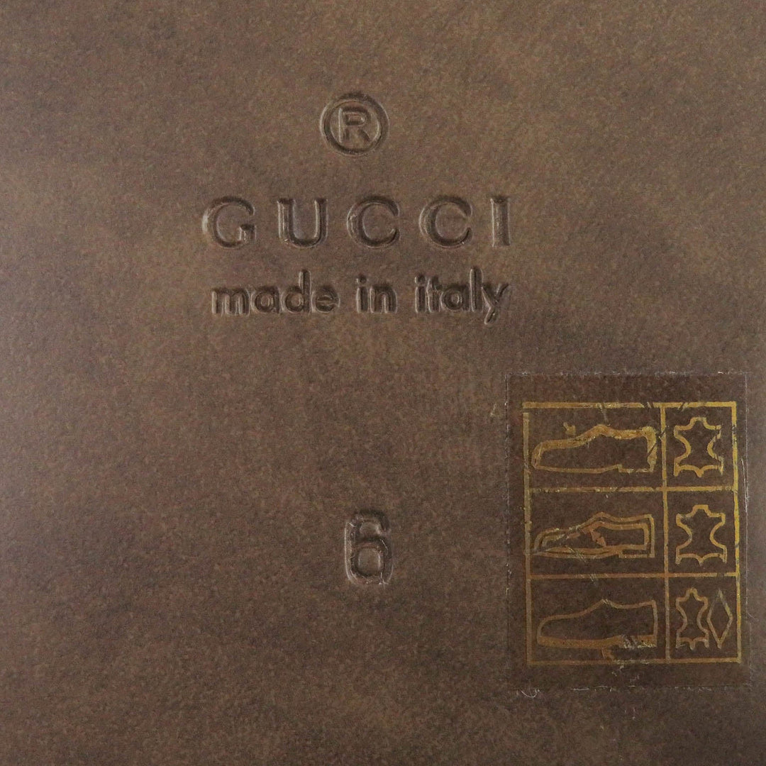 GUCCI Sandals Main: Leather Brown mens 6 Used Authentic