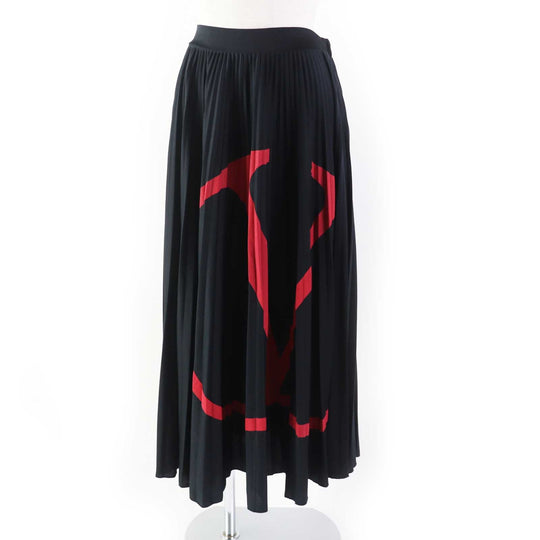 VALENTINO Pleated skirt SB3MD00Y4TJ Outer material: Polyester 100% black Women M Used Authentic