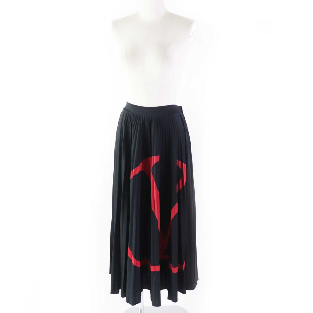 VALENTINO Pleated skirt SB3MD00Y4TJ Outer material: Polyester 100% black Women M Used Authentic