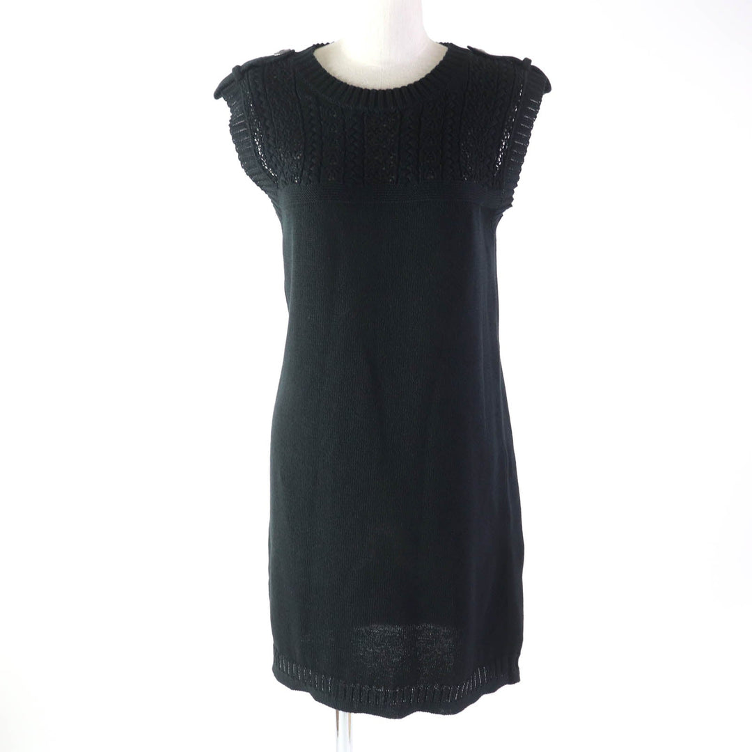 CHANEL one piece P53710 Main: 100% cotton black Women 38 Used Authentic