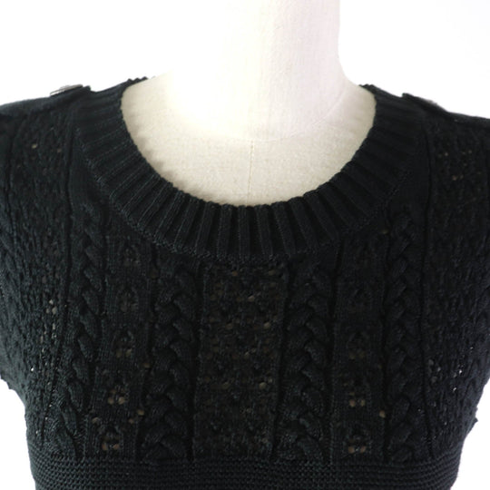 CHANEL one piece P53710 Main: 100% cotton black Women 38 Used Authentic