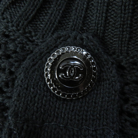 CHANEL one piece P53710 Main: 100% cotton black Women 38 Used Authentic
