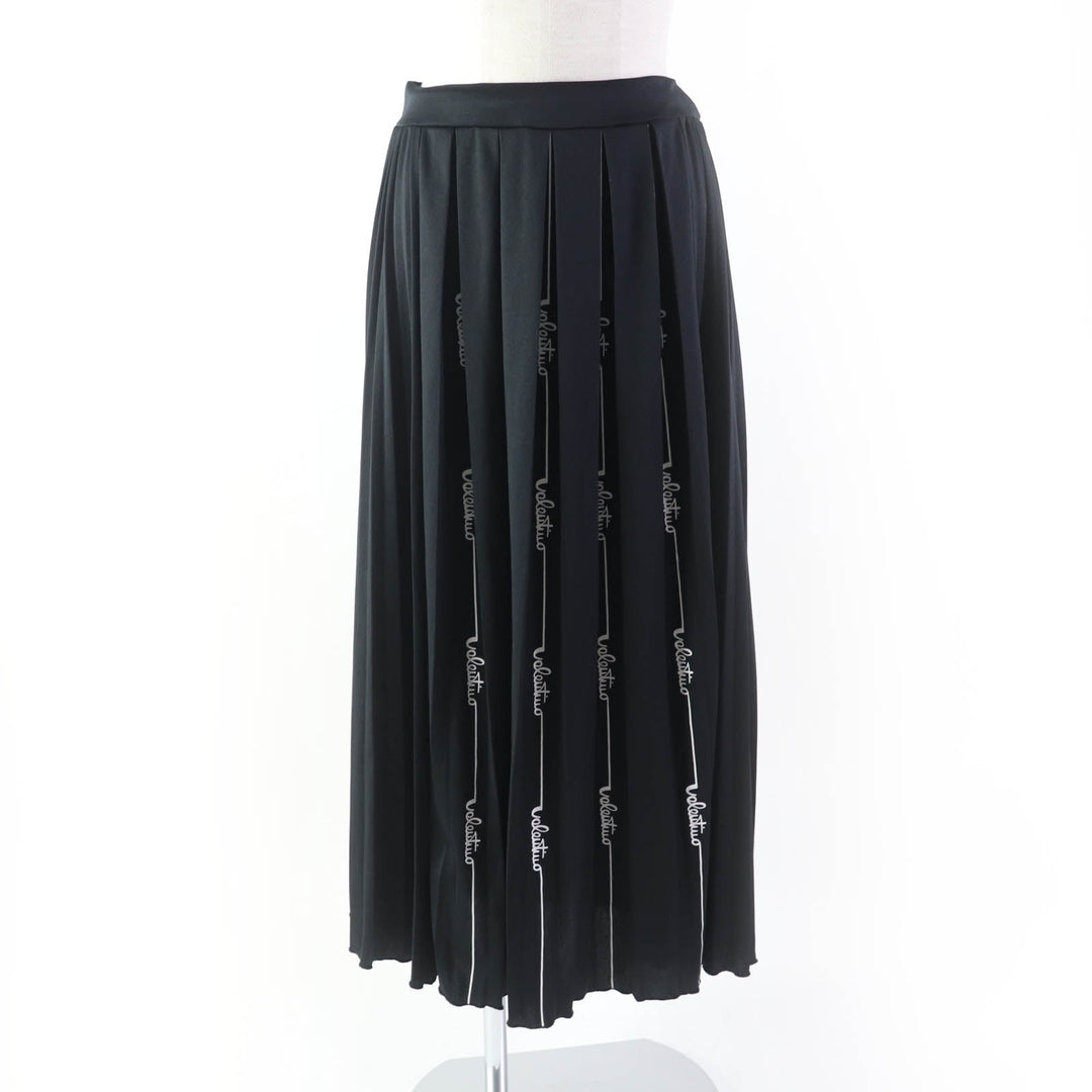 VALENTINO Pleated skirt TB3MD011577 Main: 100% polyester black Women S Used Authentic
