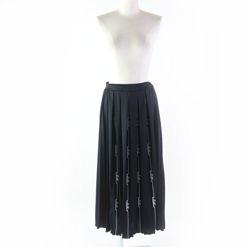 VALENTINO Pleated skirt TB3MD011577 Main: 100% polyester black Women S Used Authentic