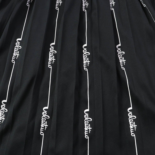 VALENTINO Pleated skirt TB3MD011577 Main: 100% polyester black Women S Used Authentic