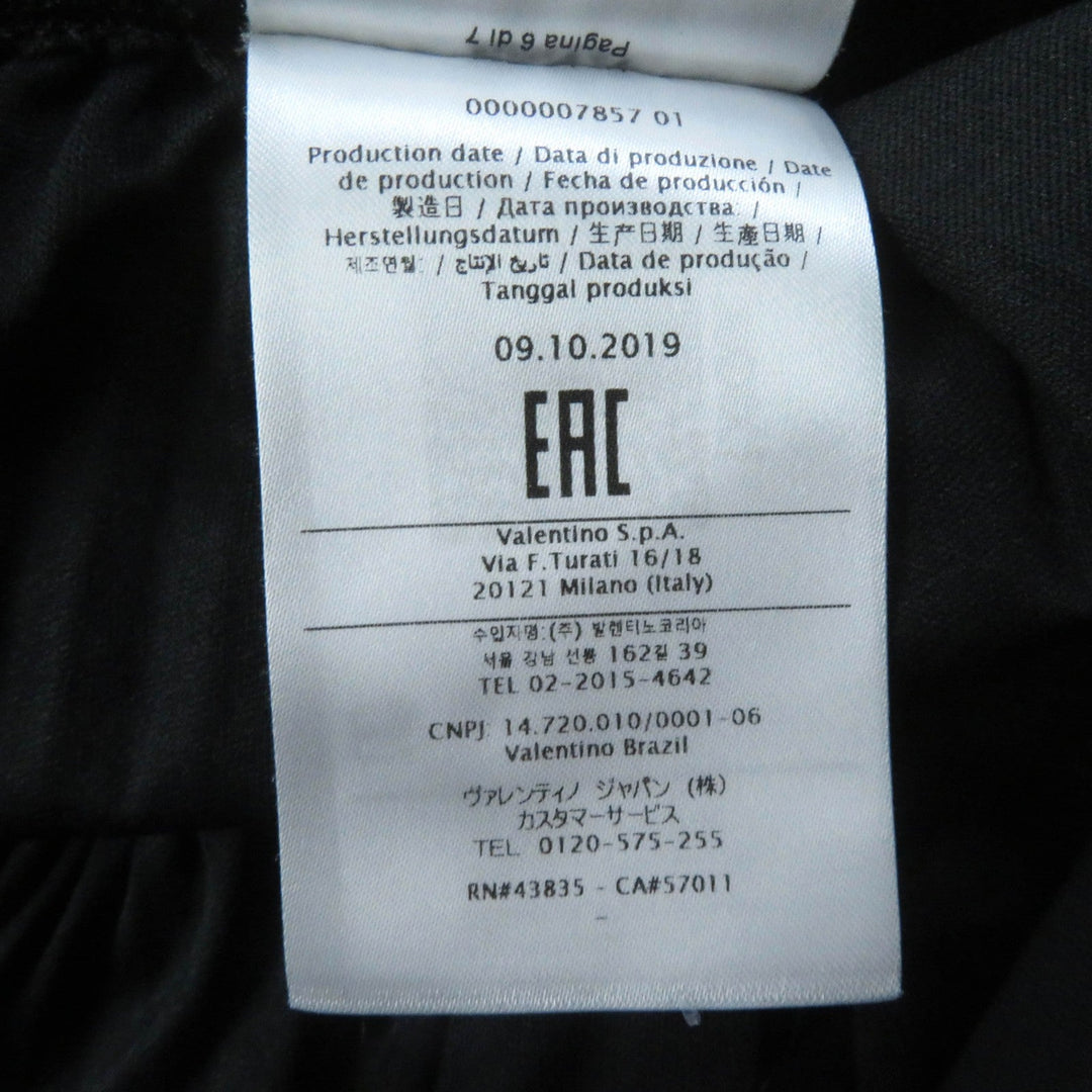 VALENTINO Pleated skirt TB3MD011577 Main: 100% polyester black Women S Used Authentic