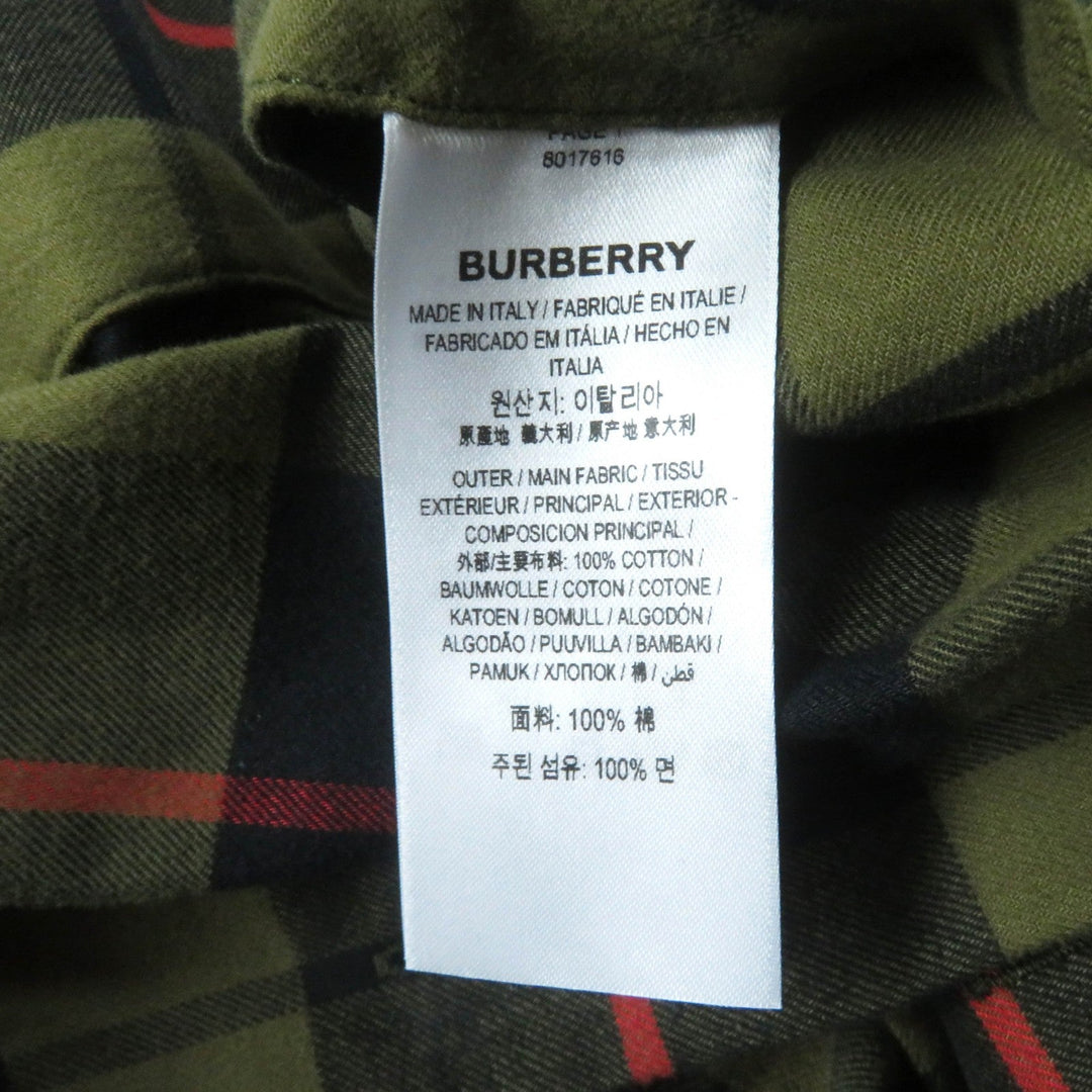 BURBERRY poncho 8017616 Main: 100% cotton khaki Women S/M  P /M Used Authentic