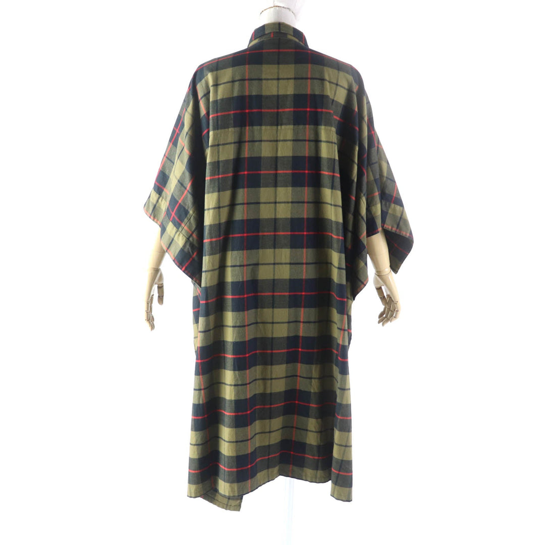 BURBERRY poncho 8017616 Main: 100% cotton khaki Women S/M  P /M Used Authentic