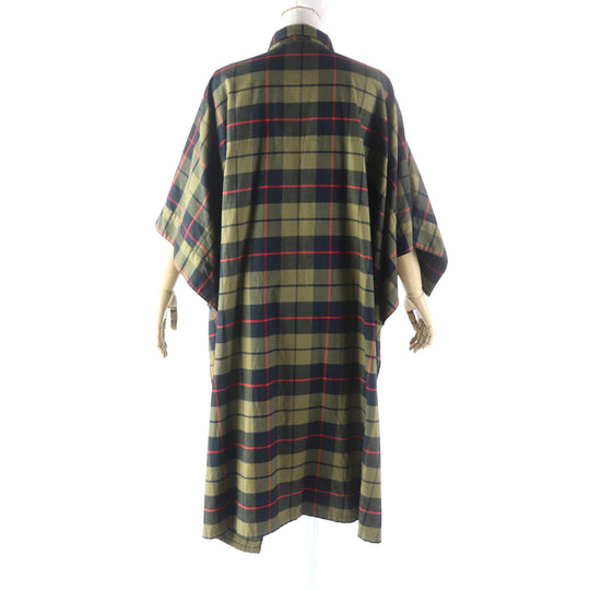 BURBERRY poncho 8017616 Main: 100% cotton khaki Women S/M  P /M Used Authentic