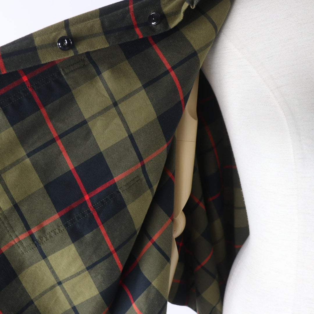 BURBERRY poncho 8017616 Main: 100% cotton khaki Women S/M  P /M Used Authentic