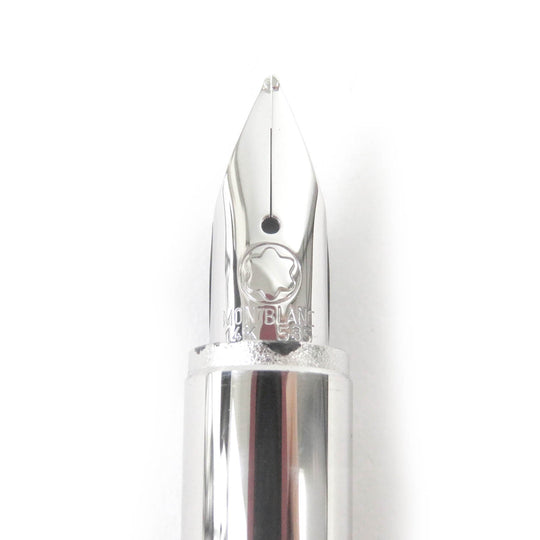 MONTBLANC fountain pen Pen point: K14 Black Silver mens Used Authentic
