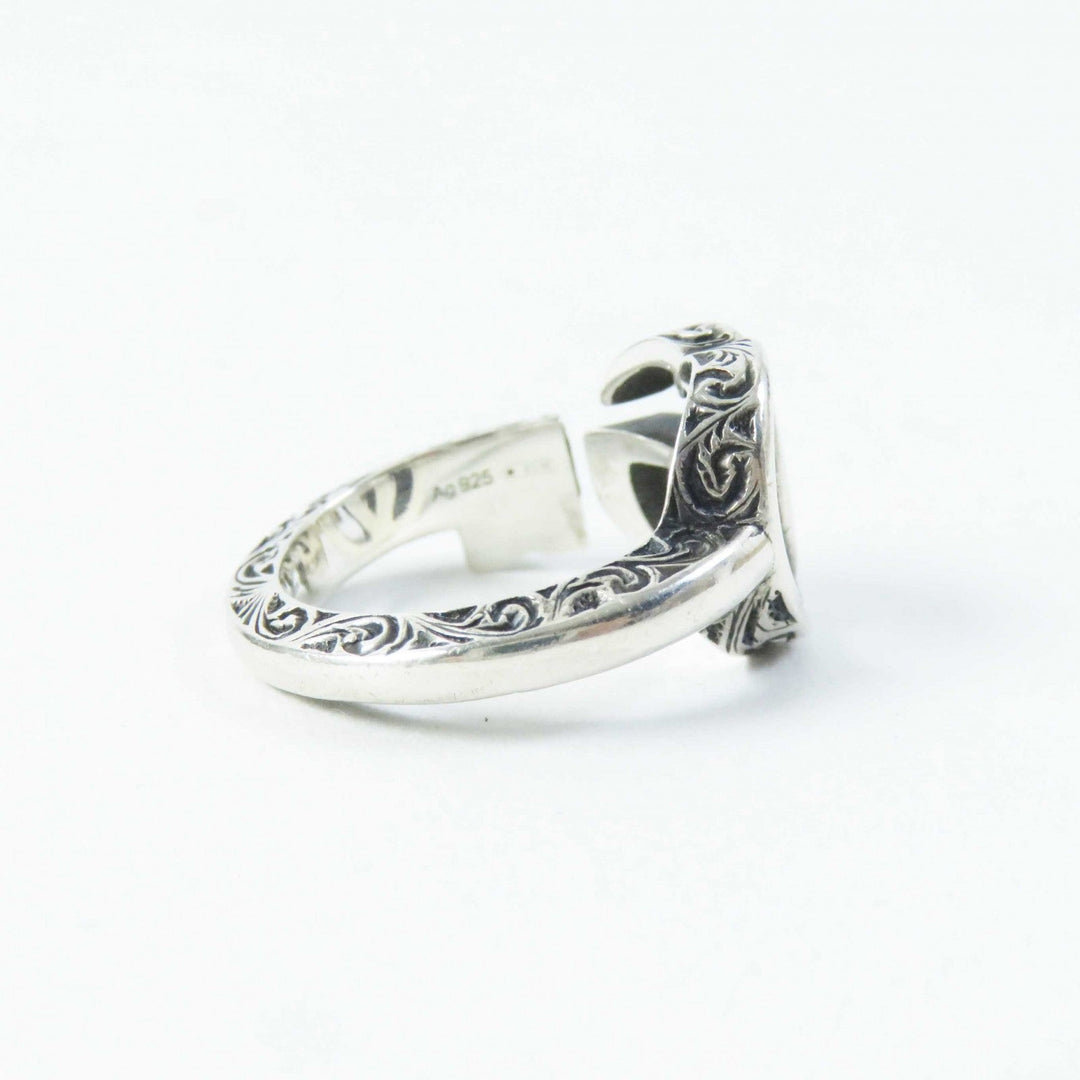 GUCCI Ring 627760 Main�FAG925 Silver Double G key ring Women Used Authentic