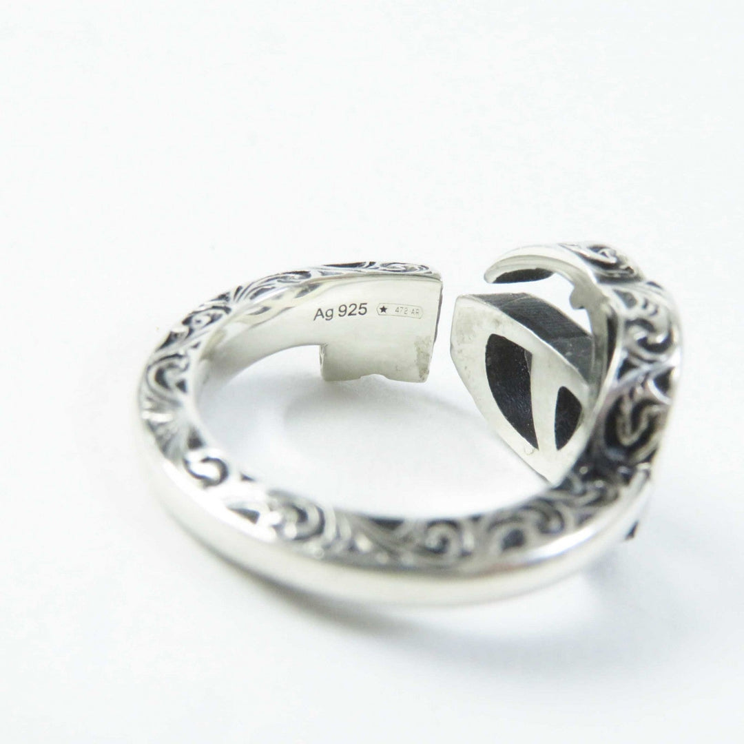 GUCCI Ring 627760 Main�FAG925 Silver Double G key ring Women Used Authentic