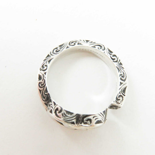 GUCCI Ring 627760 Main�FAG925 Silver Double G key ring Women Used Authentic