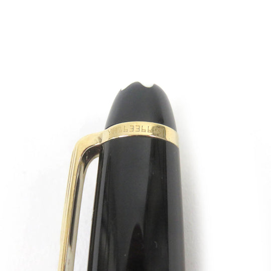 MONTBLANC Ballpoint pen Resin, Gold Plated black mens(Unisex) Used Authentic