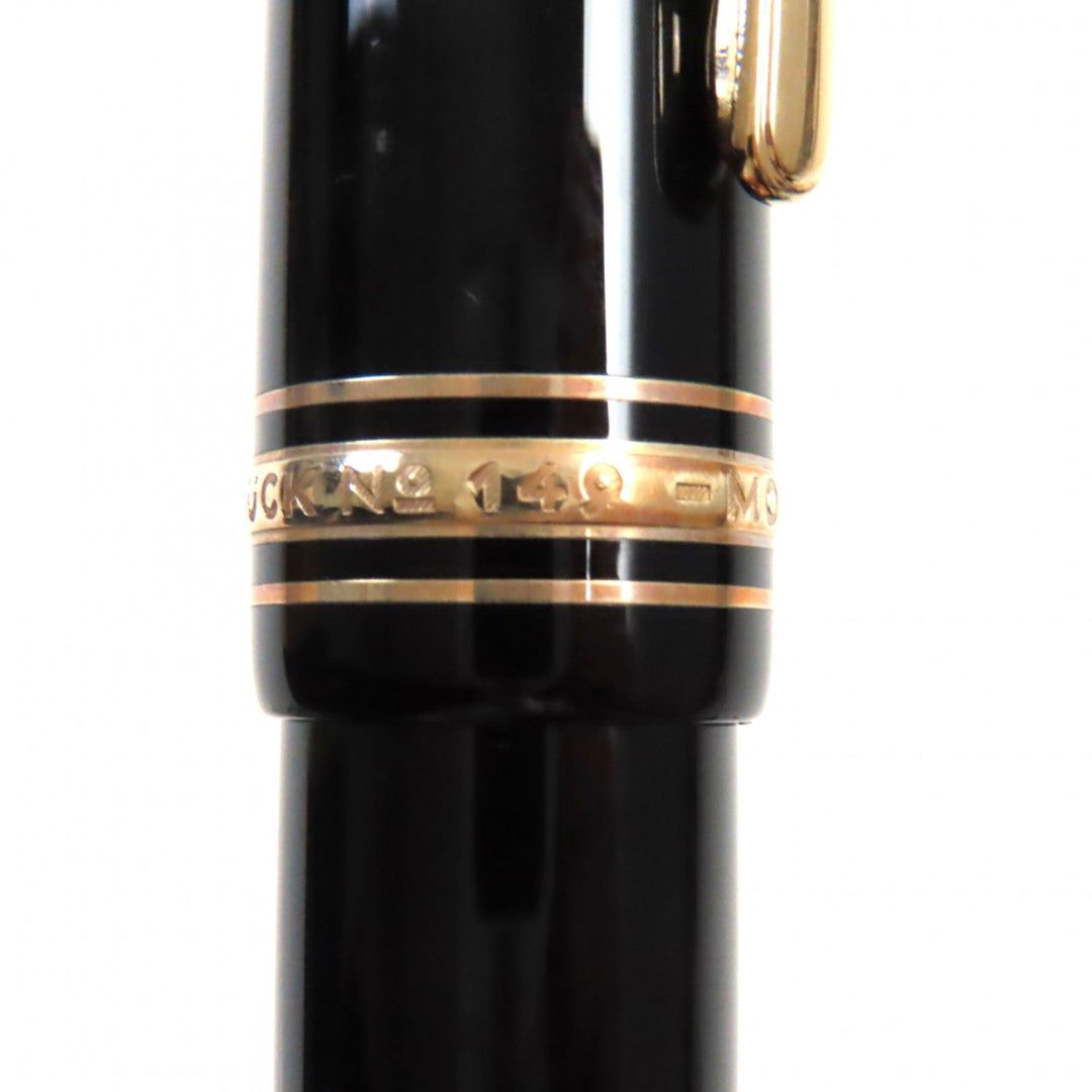 MONTBLANC fountain pen Pen point: K14 Black gold Meisterstuck No.149 mens Used Authentic