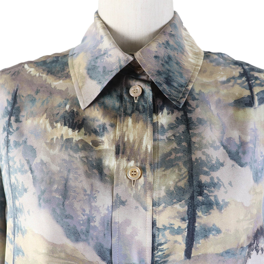 GUCCI Long sleeve shirt 671148 Main: 100% silk multicolor Women 40 Used Authentic
