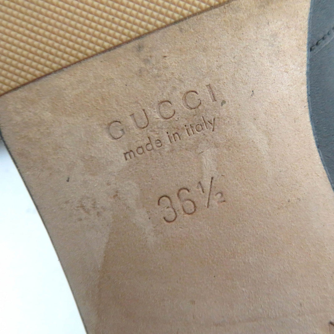 GUCCI pumps 466702 Main: Leather black Women 36.5 Used Authentic