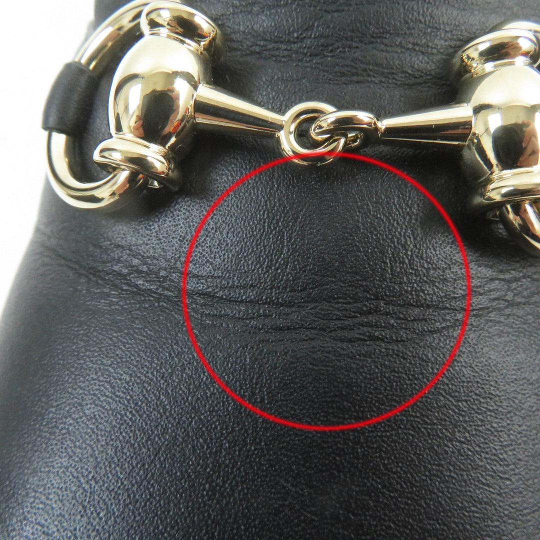 GUCCI pumps 466702 Main: Leather black Women 36.5 Used Authentic