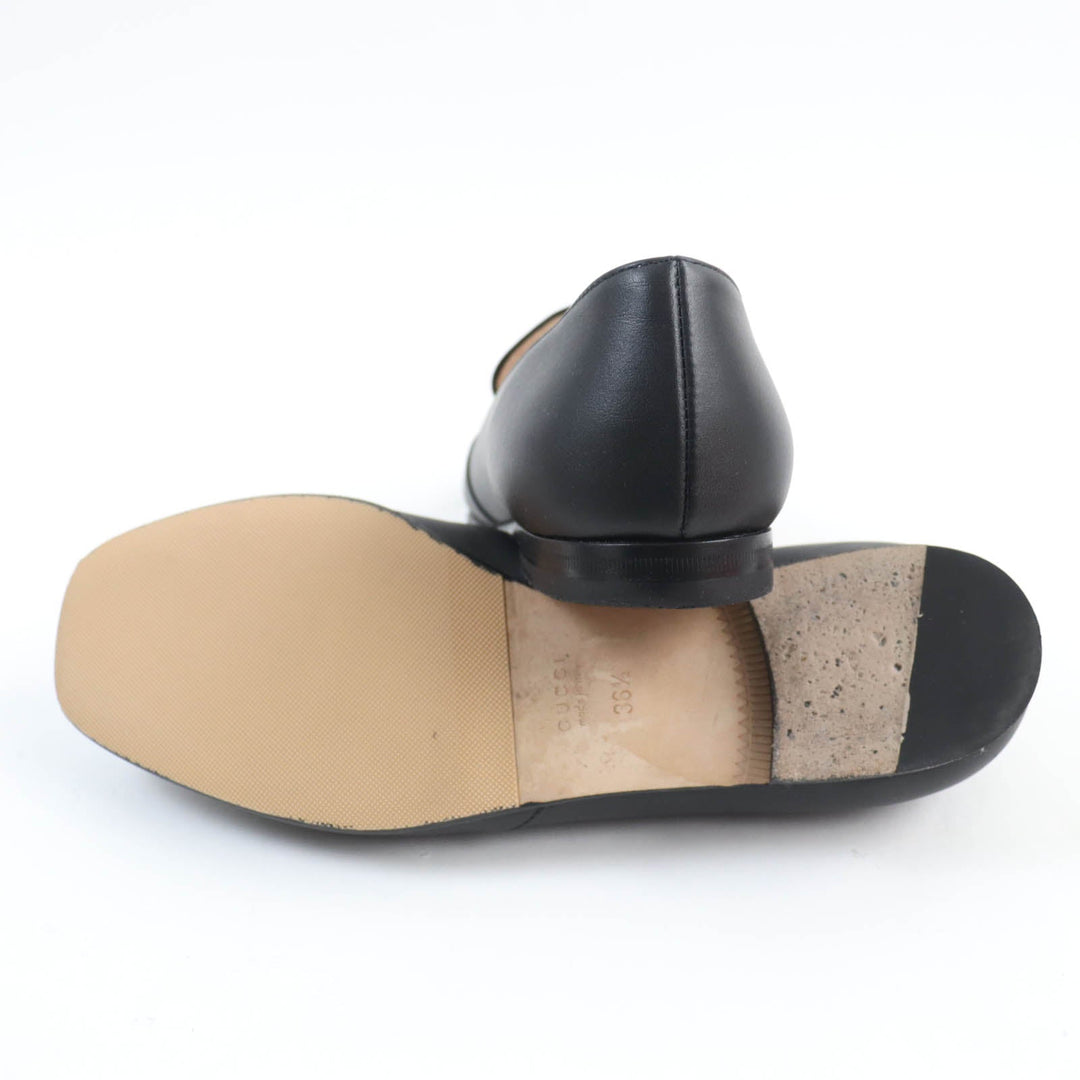 GUCCI pumps 466702 Main: Leather black Women 36.5 Used Authentic