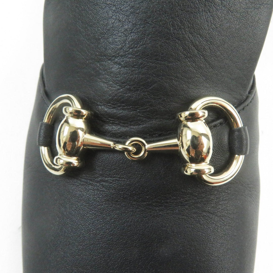 GUCCI pumps 466702 Main: Leather black Women 36.5 Used Authentic