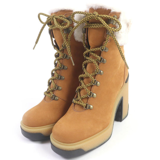 MONCLER Ankle boots Main:Nubuck Brown CLAUDIA ANKLE BOOTS Women 24 Used Authentic