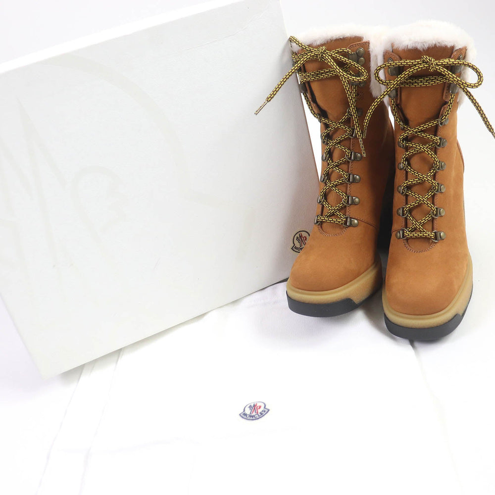 MONCLER Ankle boots Main:Nubuck Brown CLAUDIA ANKLE BOOTS Women 24 Used Authentic