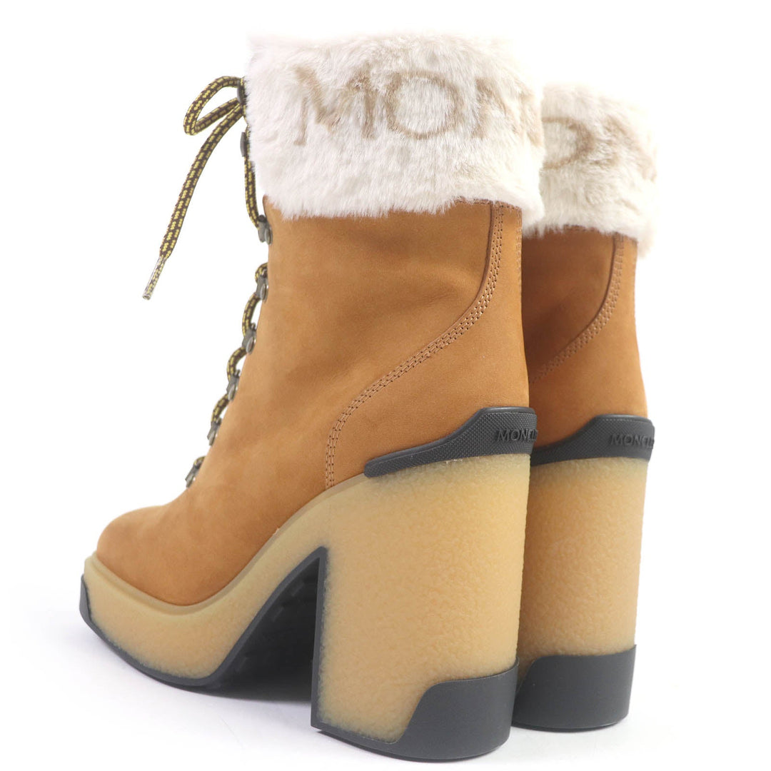 MONCLER Ankle boots Main:Nubuck Brown CLAUDIA ANKLE BOOTS Women 24 Used Authentic