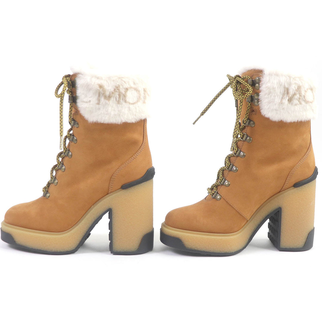 MONCLER Ankle boots Main:Nubuck Brown CLAUDIA ANKLE BOOTS Women 24 Used Authentic