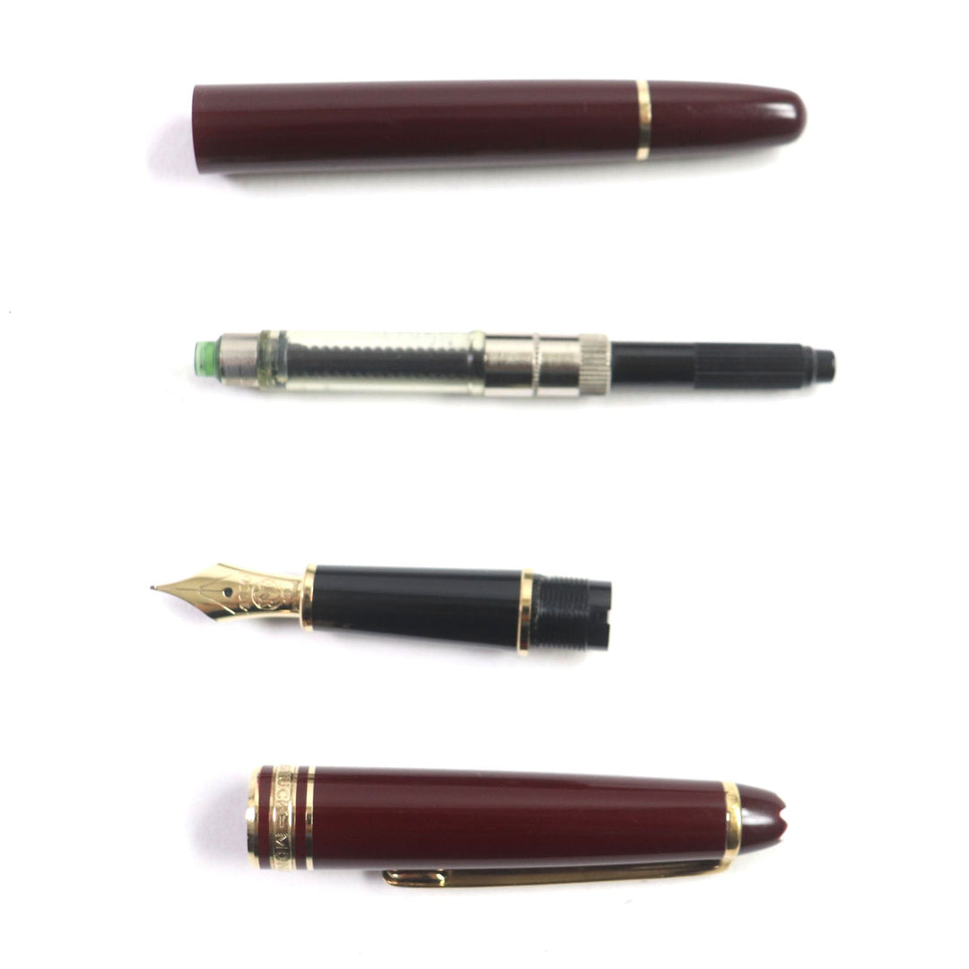 MONTBLANC fountain pen Pen point: K14 Bordeaux Gold Meisterstck Classic mens Used Authentic