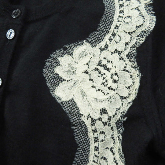 DOLCE&GABBANA cardigan Outer material: 70% cashmere, Outer material: 30% silk Black beige Women 36 Used Authentic