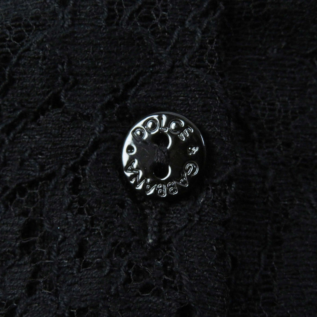 DOLCE&GABBANA cardigan Outer material: 70% cashmere, Outer material: 30% silk Black beige Women 36 Used Authentic
