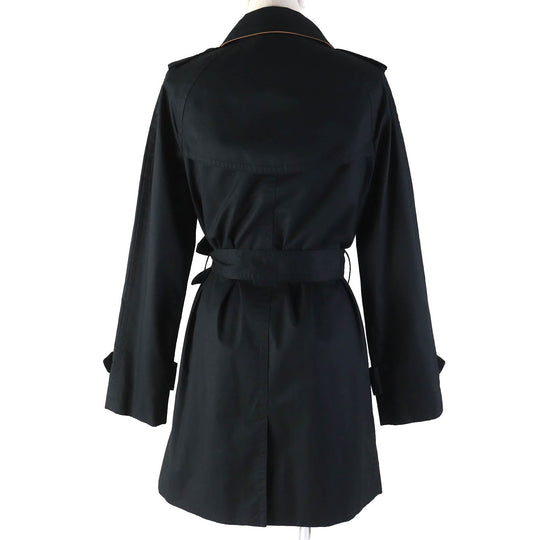 COACH trench coat F85626 Main: 100% cotton, Lining: 100% polyester, Part: 100% cotton, Leather part: Cowhide black Women XS Used Authentic