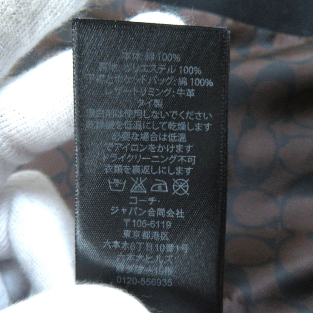 COACH trench coat F85626 Main: 100% cotton, Lining: 100% polyester, Part: 100% cotton, Leather part: Cowhide black Women XS Used Authentic