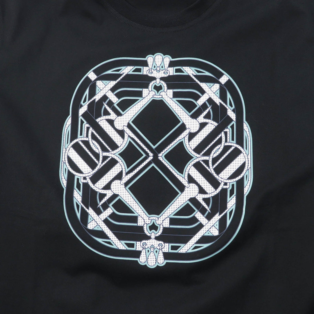 HERMES one piece Main: 100% cotton, part: 98% cotton, part: 2% polyurethane black cartouche Women 40 Used Authentic