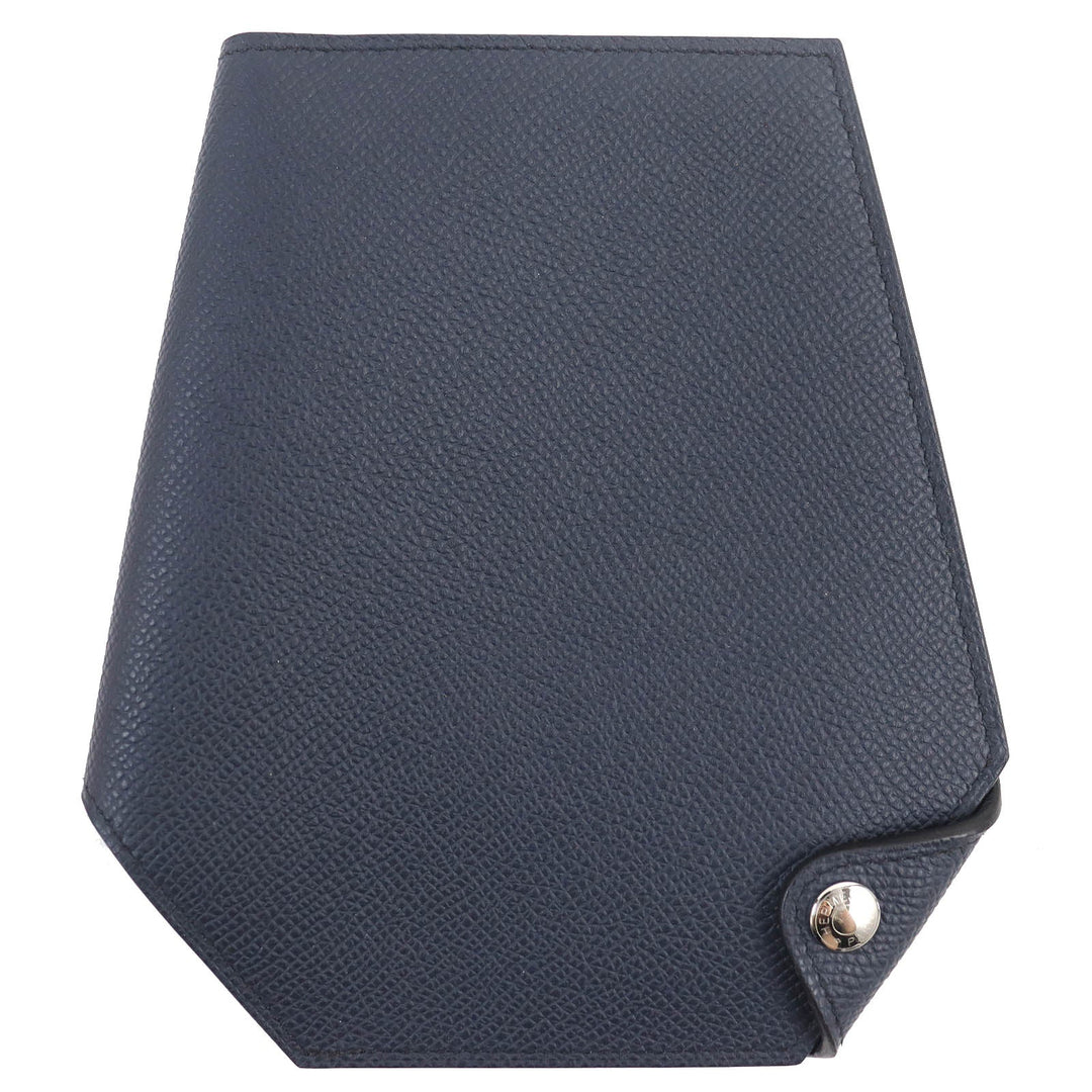 HERMES Pass case Epsom Indigo blue mens Used Authentic