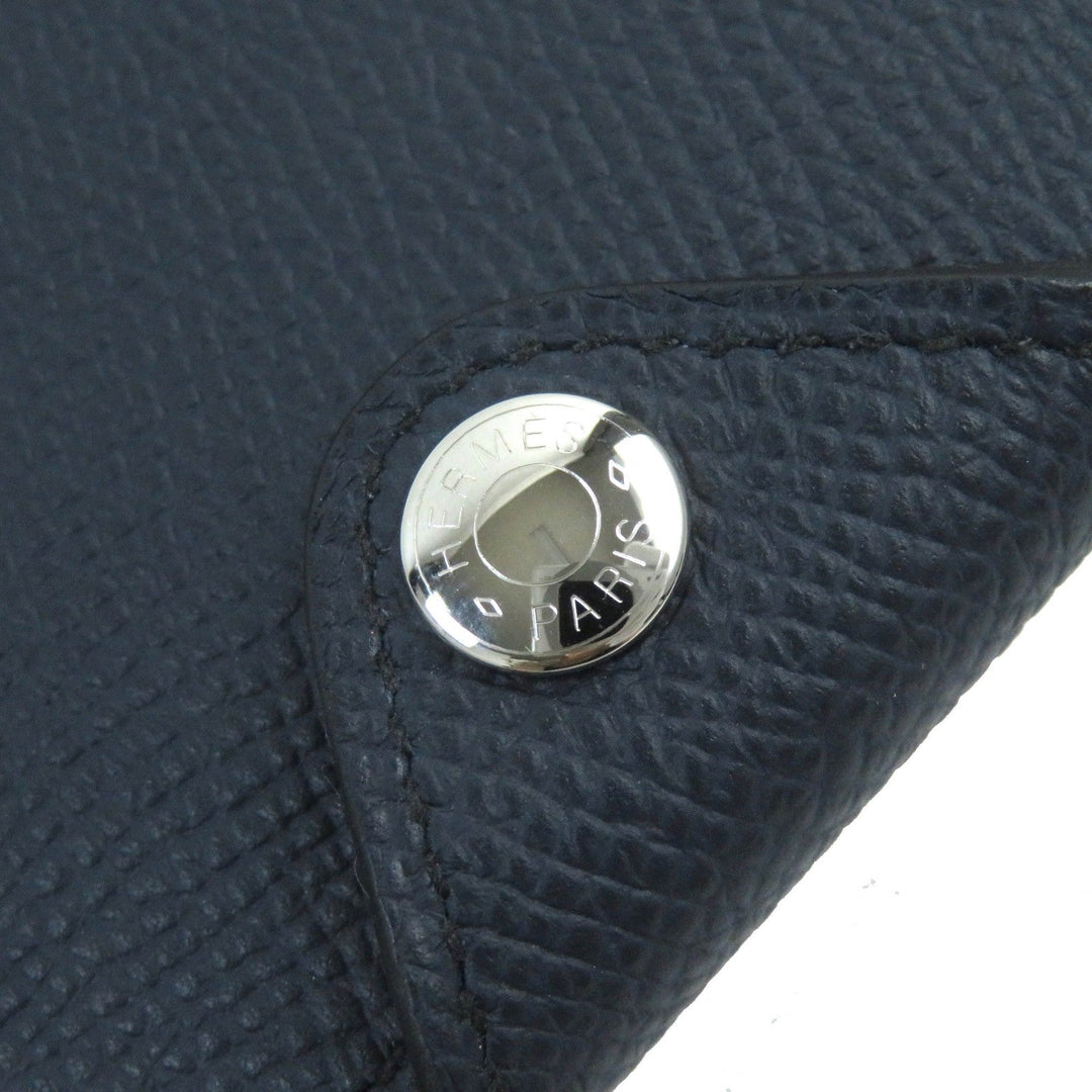 HERMES Pass case Epsom Indigo blue mens Used Authentic