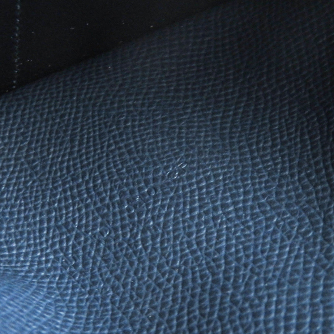 HERMES Pass case Epsom Indigo blue mens Used Authentic