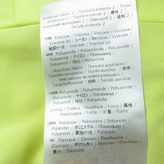 VALENTINO one piece Main: 90% wool, Main: 8% nylon, Main: 2% polyurethane, Outer: 54% rayon, Outer: 46% nylon, Part: 100% nylon, Lining: 96% polyester, 4% polyurethane yellow Women 38 Used Authentic