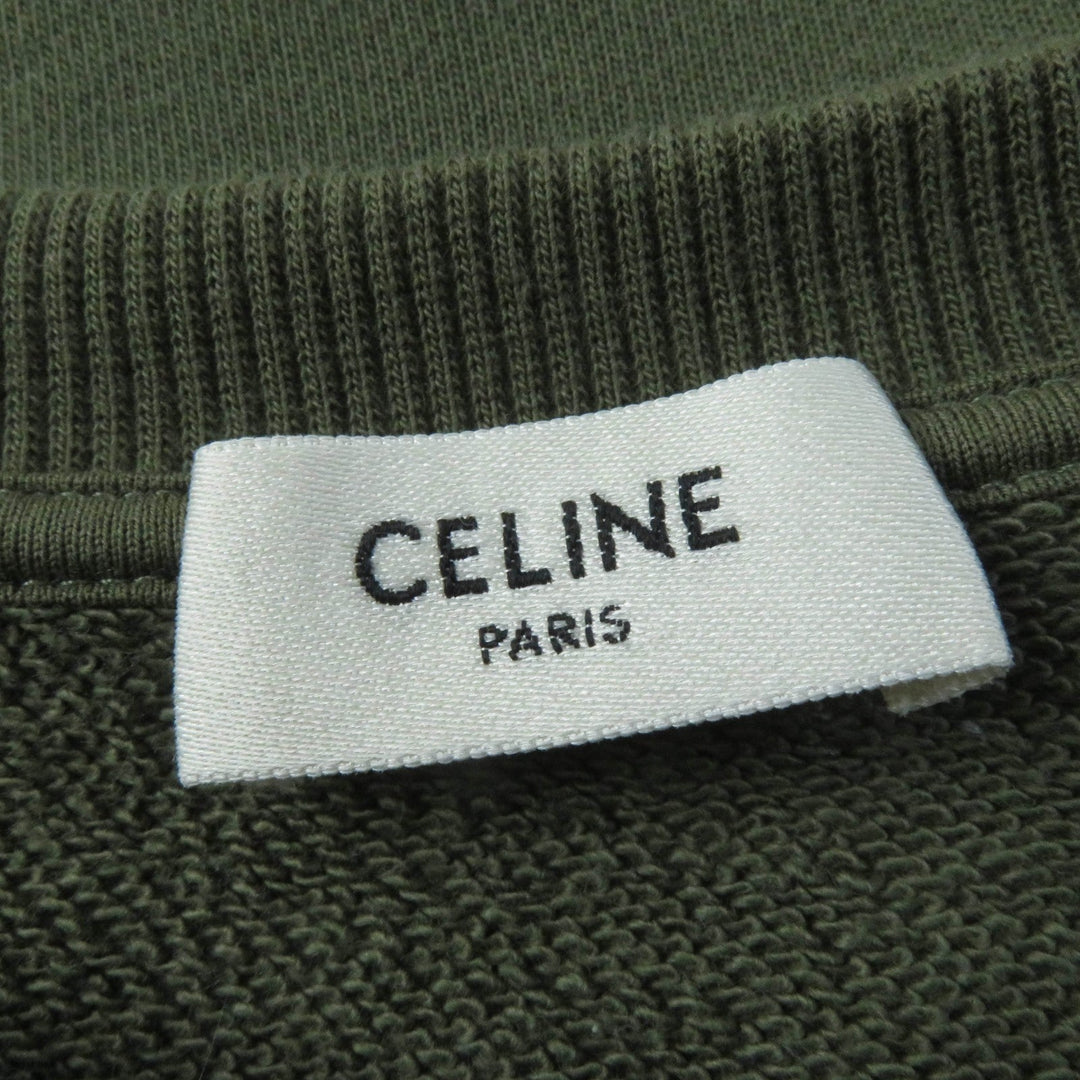 CELINE sweat 2Y19A670Q Main: 100% cotton khaki Women XS Used Authentic