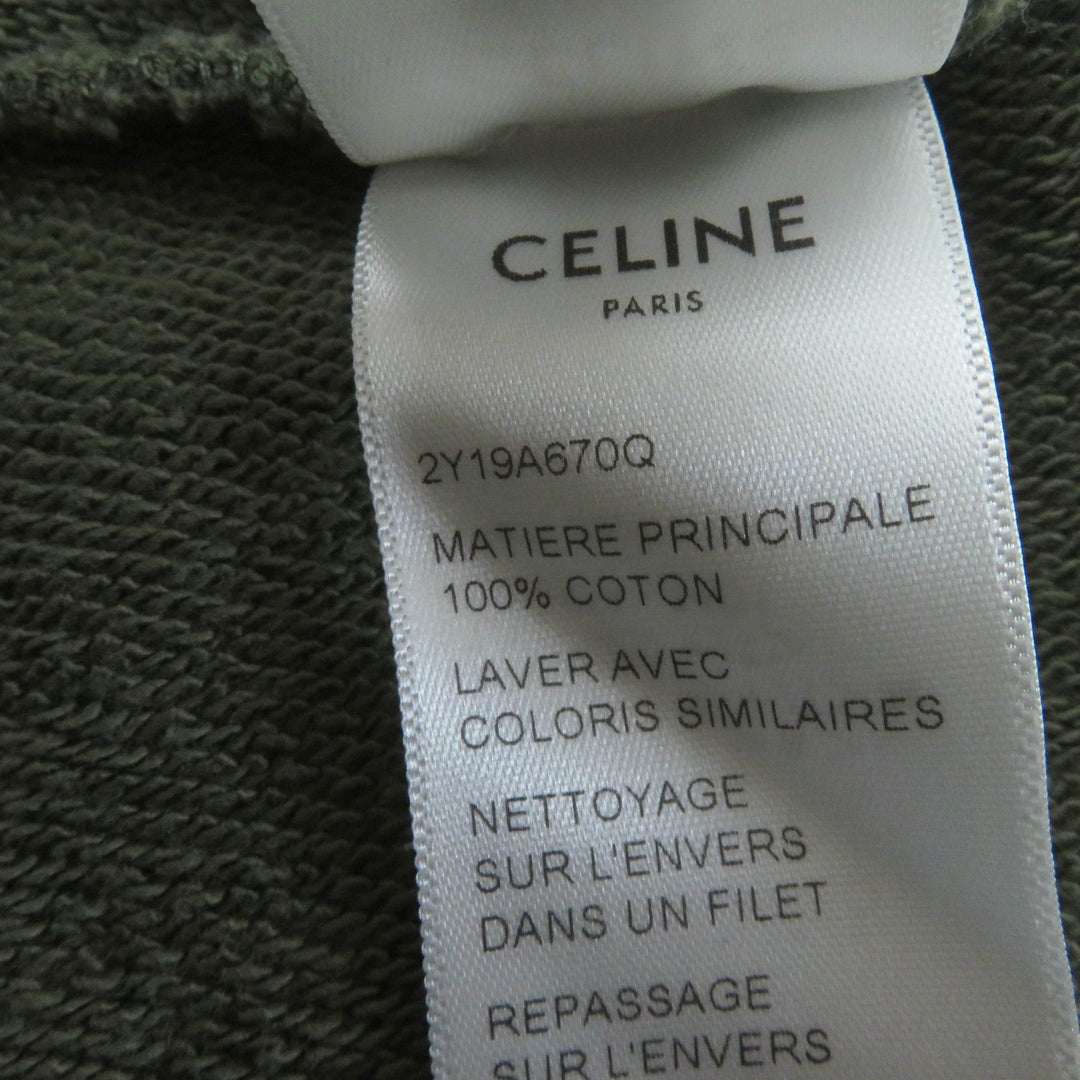 CELINE sweat 2Y19A670Q Main: 100% cotton khaki Women XS Used Authentic