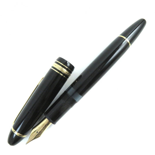 MONTBLANC fountain pen Pen point: K14 Black gold Meisterstck 146 mens Used Authentic