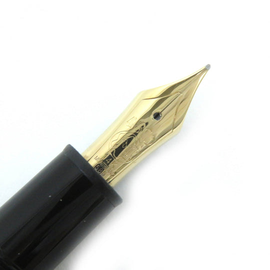 MONTBLANC fountain pen Pen point: K14 Black gold Meisterstck 146 mens Used Authentic