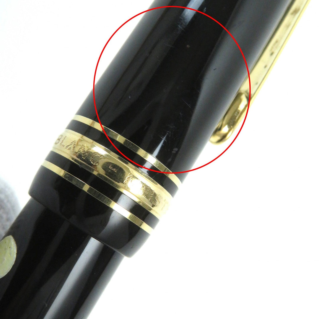 MONTBLANC fountain pen Pen point: K14 Black gold Meisterstck 146 mens Used Authentic