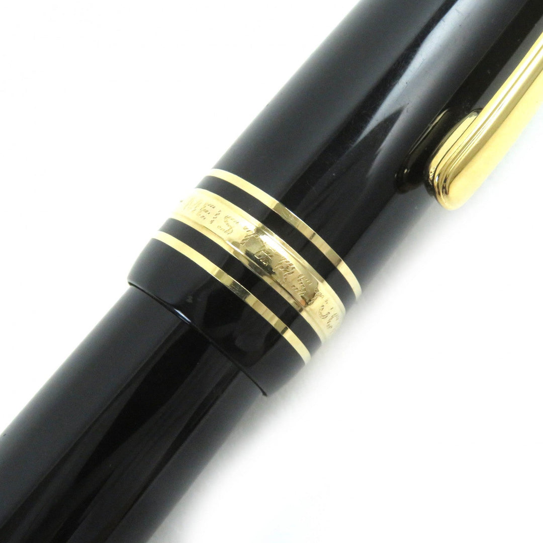 MONTBLANC fountain pen Pen point: K14 Black gold Meisterstck 146 mens Used Authentic
