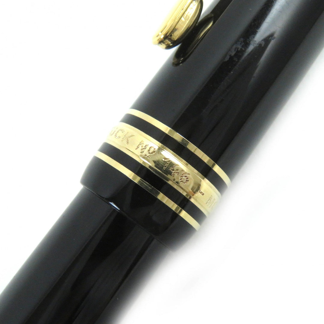 MONTBLANC fountain pen Pen point: K14 Black gold Meisterstck 146 mens Used Authentic