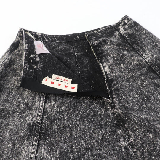 MARNI flare skirt GOJD0470Y0 Main: 100% cotton black Women 36 Used Authentic